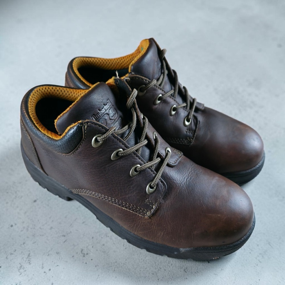 Timberland PRO Oxford Sneaker Mens Size 9 M TiTAN 47028 Brown Leather Safety Toe
